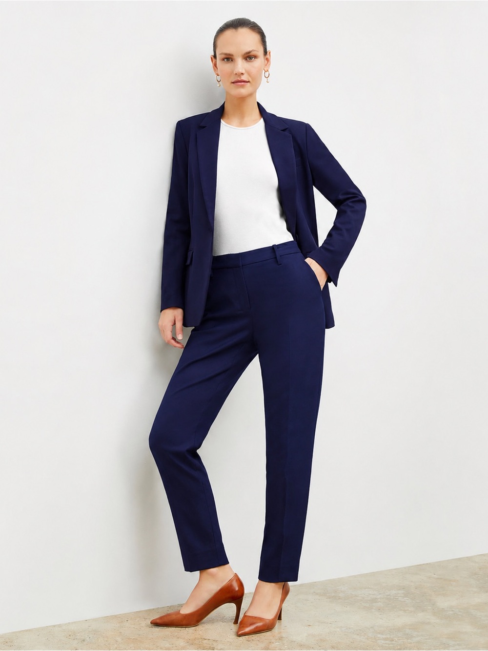 MM LaFleur - The Mejia Pant - Washable Wool Twill - Blue